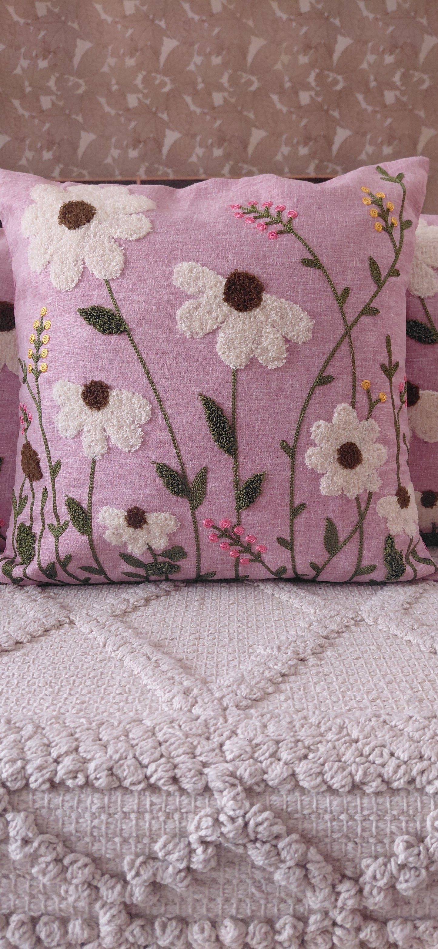Floral Cushion Covers - Lilac