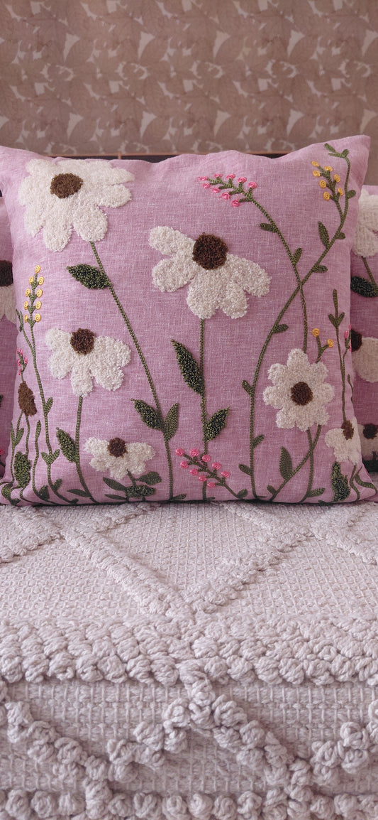 Floral Cushion Covers - Lilac