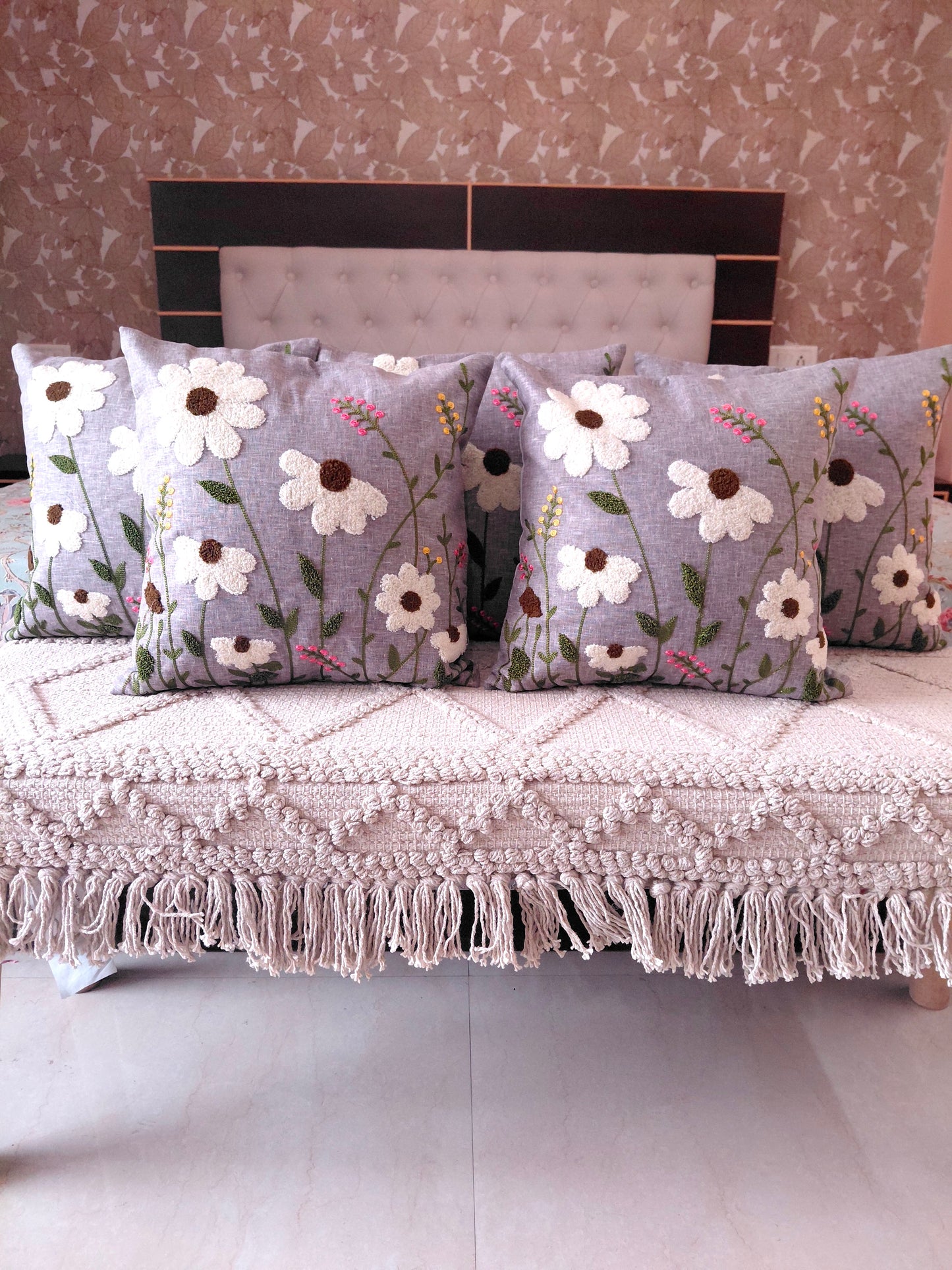 Floral Cushion Covers - Lavender