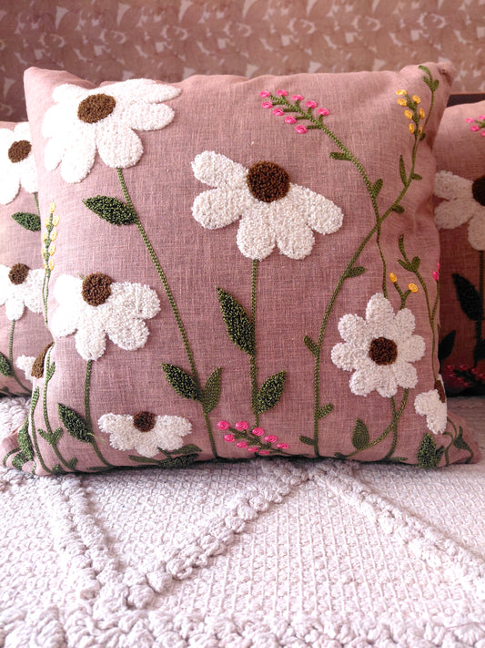 Floral Cushion Covers - Hazelnut