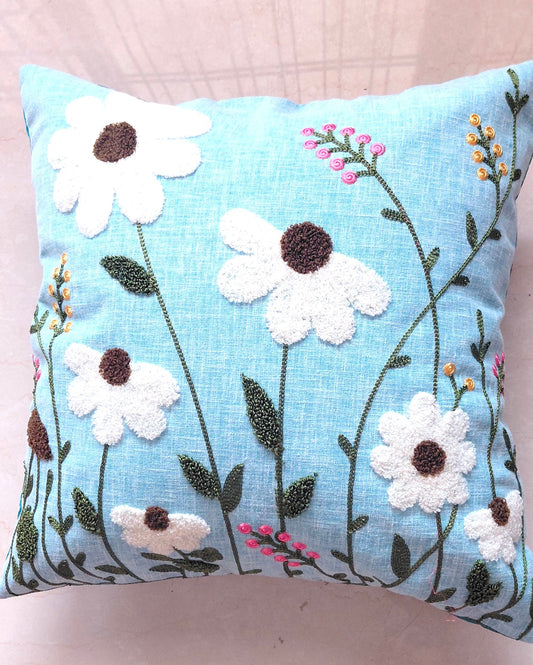 Floral Cushion Covers - Blue