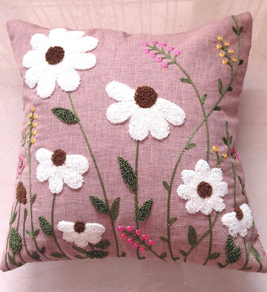 Floral Cushion Covers - Hazelnut