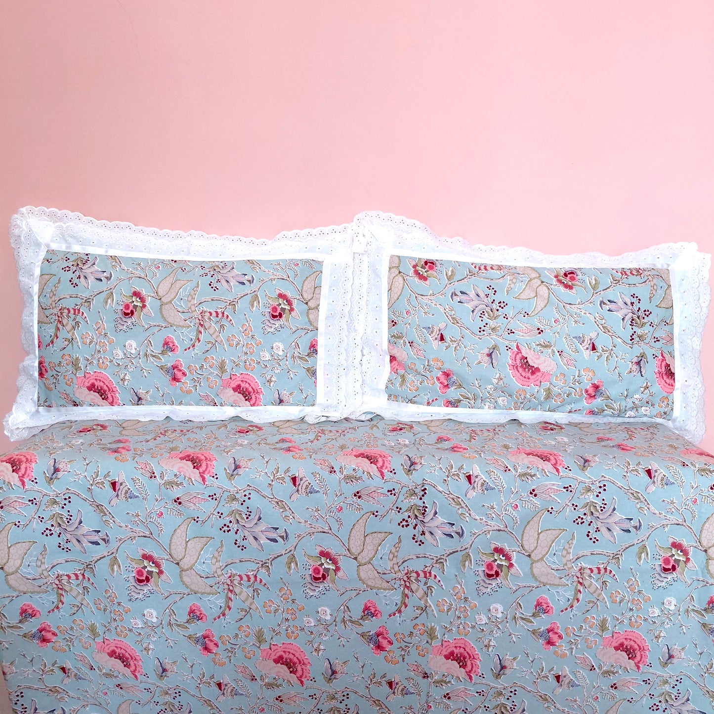 Poppy Paradise - Lace Cotton Bedsheet