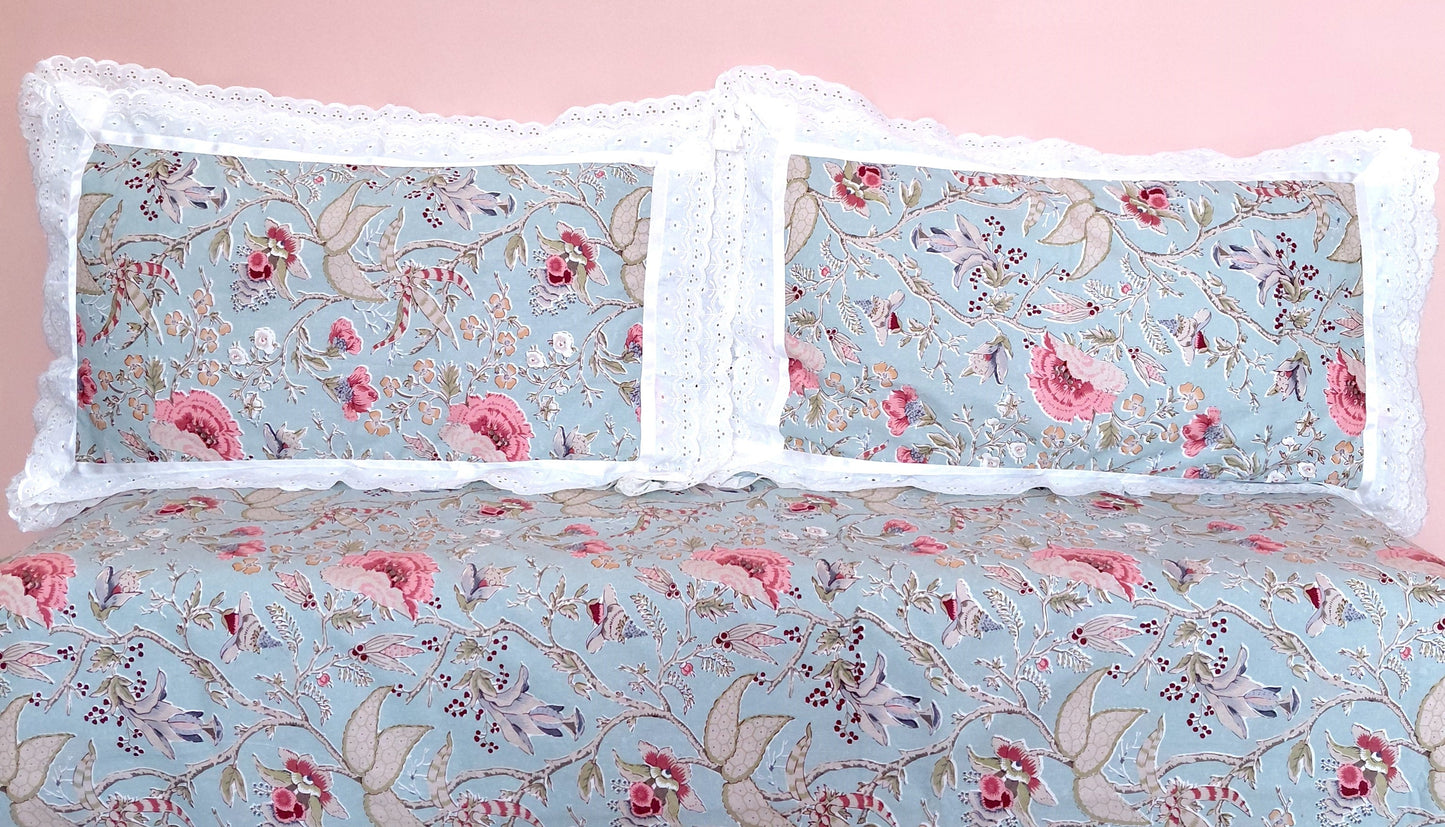 Poppy Paradise - Lace Cotton Bedsheet