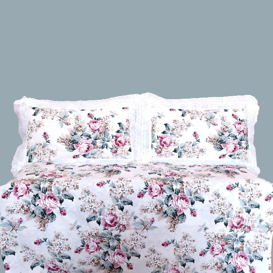 English Rose - Lace Cotton Bedsheet