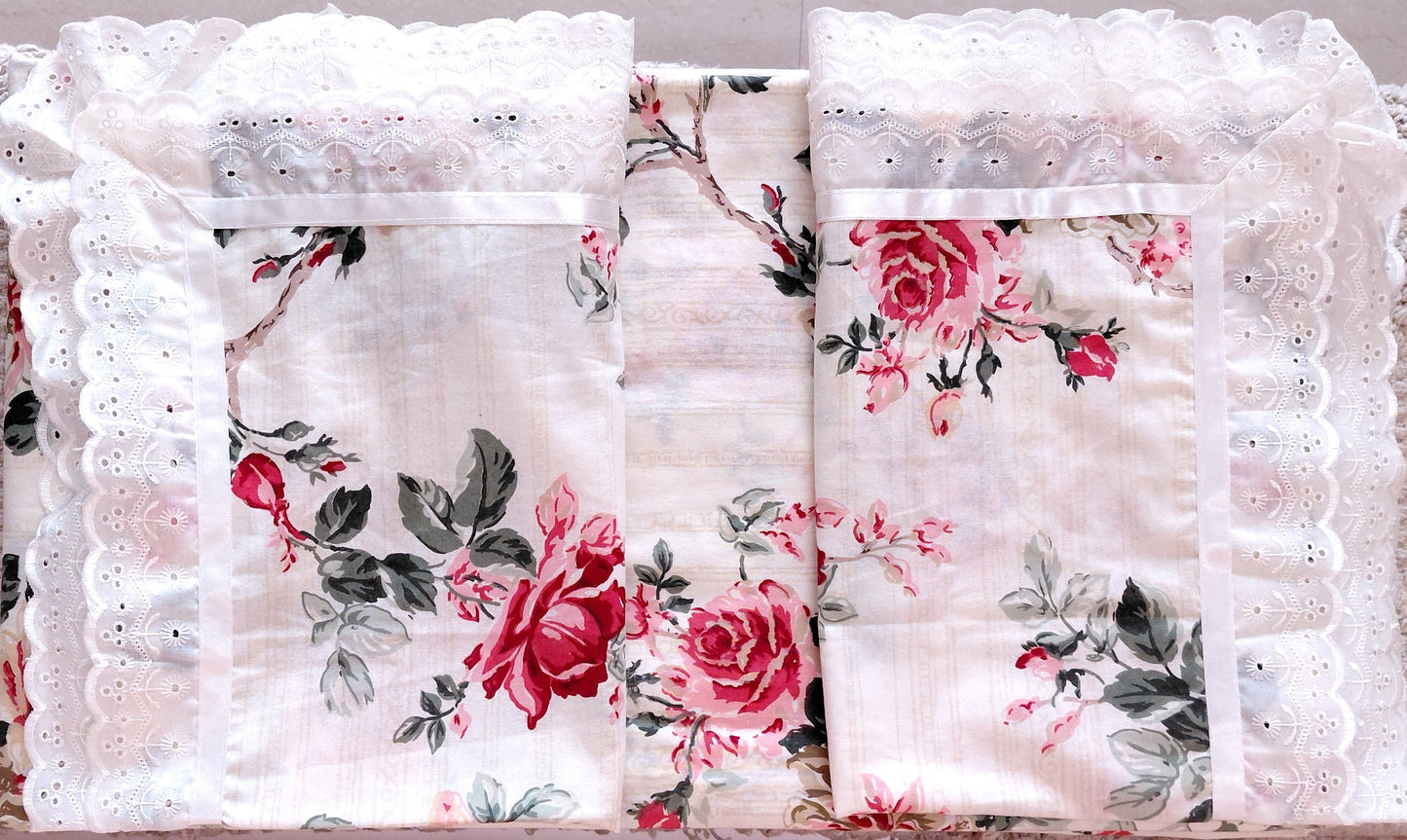 Indian Rose - Lace Cotton Bedsheet
