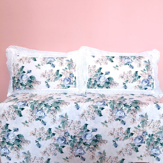 Green Rose - Lace Cotton Bedsheet